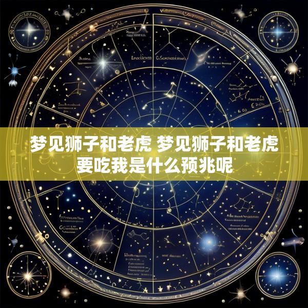 梦见狮子和老虎 梦见狮子和老虎要吃我是什么预兆呢