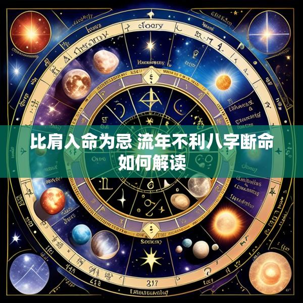 比肩入命为忌 流年不利八字断命如何解读