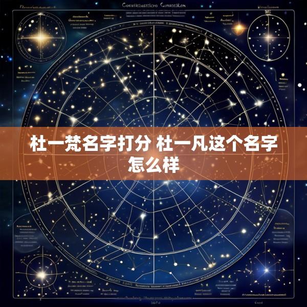 杜一梵名字打分 杜一凡这个名字怎么样