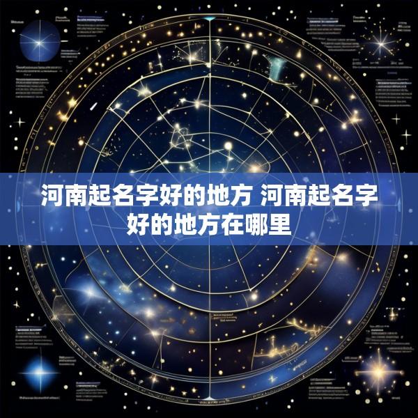 河南起名字好的地方 河南起名字好的地方在哪里