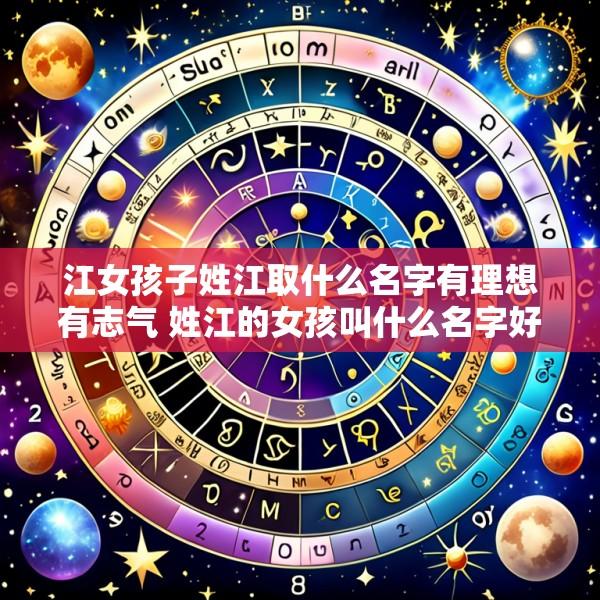 江女孩子姓江取什么名字有理想有志气 姓江的女孩叫什么名字好两个字