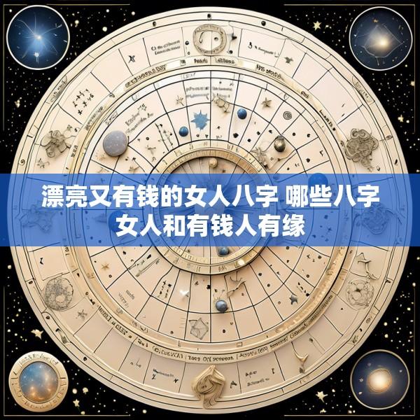 漂亮又有钱的女人八字 哪些八字女人和有钱人有缘