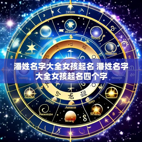 潘姓名字大全女孩起名 潘姓名字大全女孩起名四个字