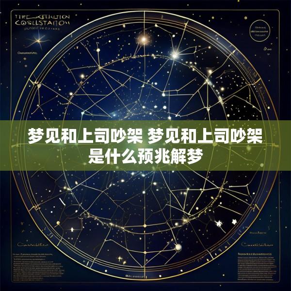 梦见和上司吵架 梦见和上司吵架是什么预兆解梦