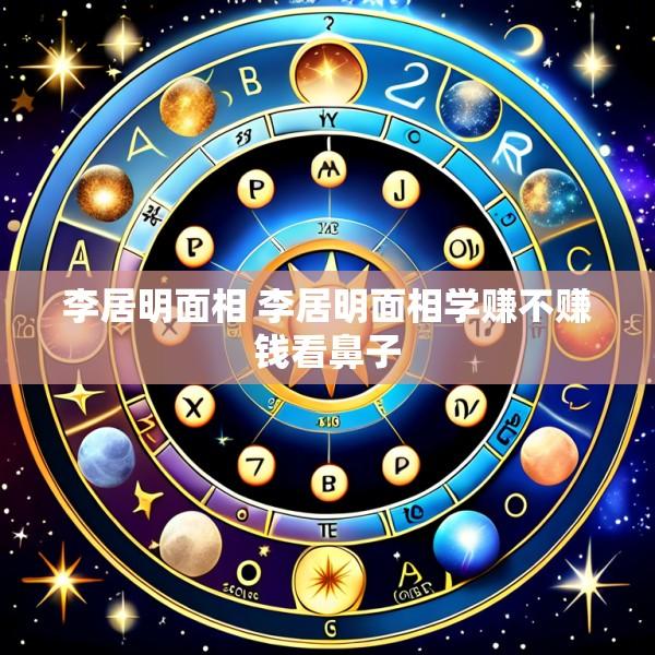 李居明面相 李居明面相学赚不赚钱看鼻子