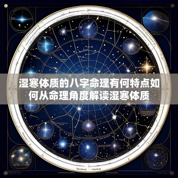 湿寒体质的八字命理有何特点如何从命理角度解读湿寒体质