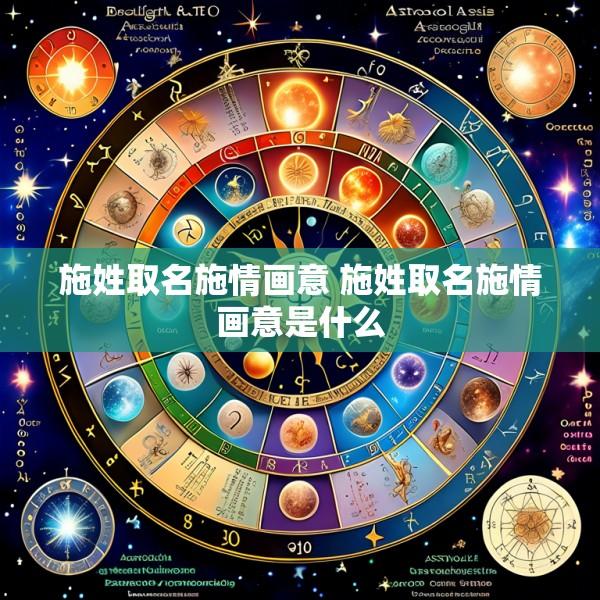 施姓取名施情画意 施姓取名施情画意是什么