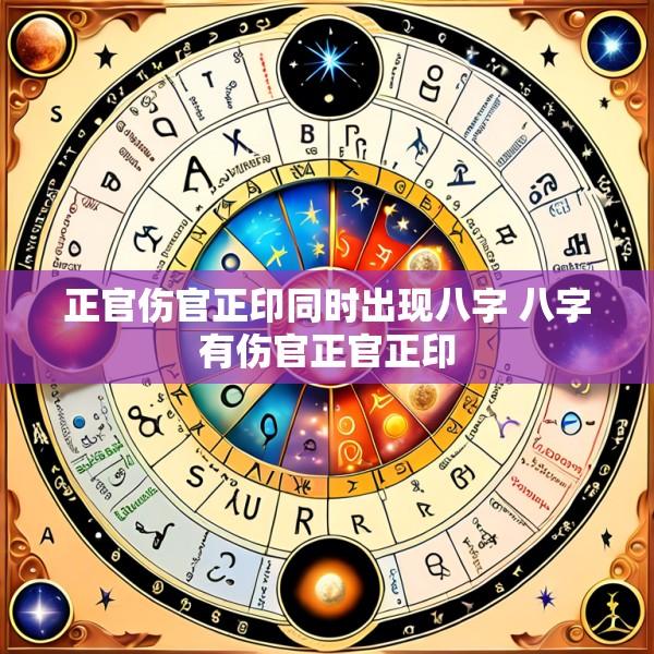 正官伤官正印同时出现八字 八字有伤官正官正印
