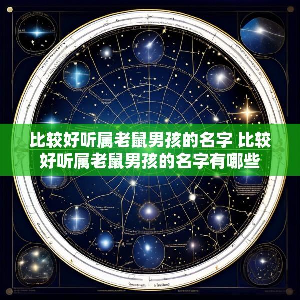 比较好听属老鼠男孩的名字 比较好听属老鼠男孩的名字有哪些