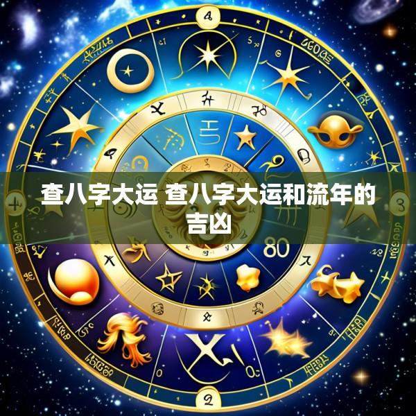 查八字大运 查八字大运和流年的吉凶
