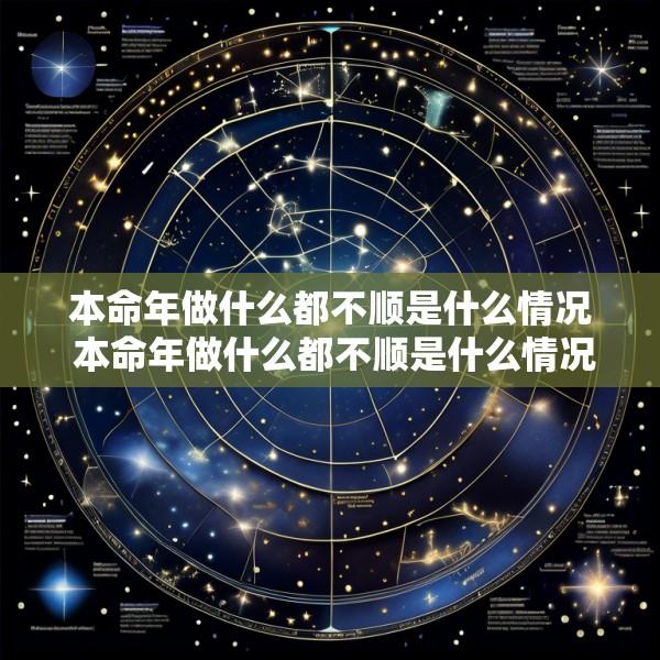 本命年做什么都不顺是什么情况 本命年做什么都不顺是什么情况呀