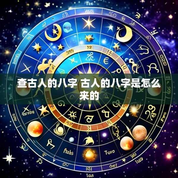 查古人的八字 古人的八字是怎么来的