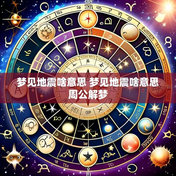 梦见地震啥意思 梦见地震啥意思周公解梦