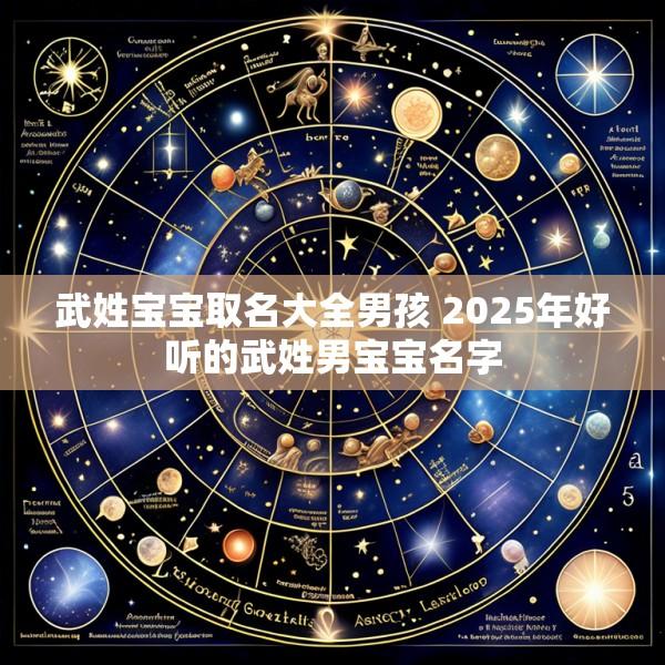 武姓宝宝取名大全男孩 2025年好听的武姓男宝宝名字