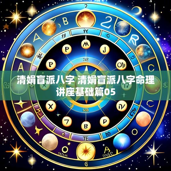 清娟盲派八字 清娟盲派八字命理讲座基础篇05