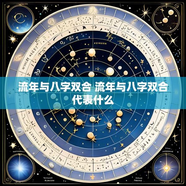流年与八字双合 流年与八字双合代表什么