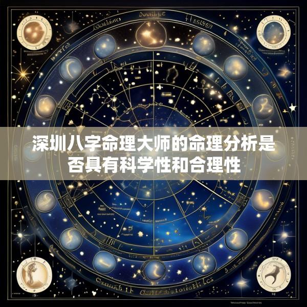 深圳八字命理大师的命理分析是否具有科学性和合理性