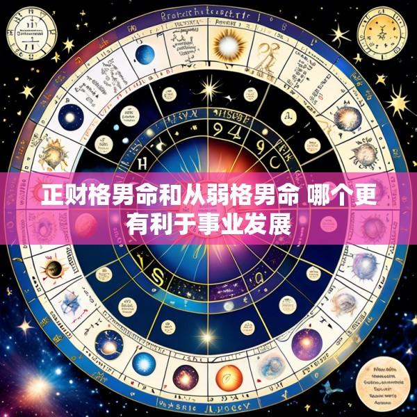 正财格男命和从弱格男命 哪个更有利于事业发展