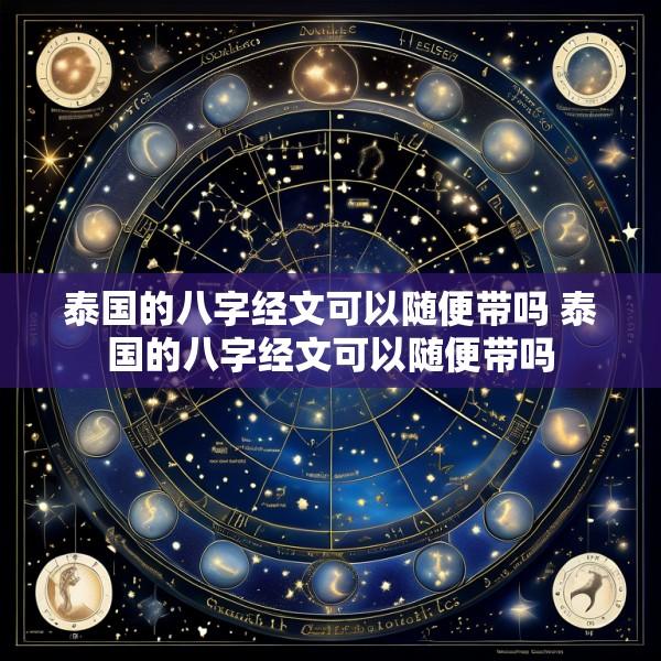 泰国的八字经文可以随便带吗 泰国的八字经文可以随便带吗