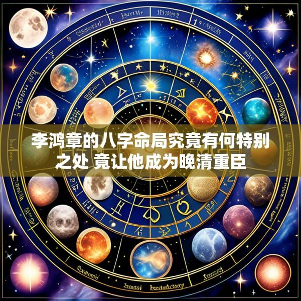 李鸿章的八字命局究竟有何特别之处 竟让他成为晚清重臣