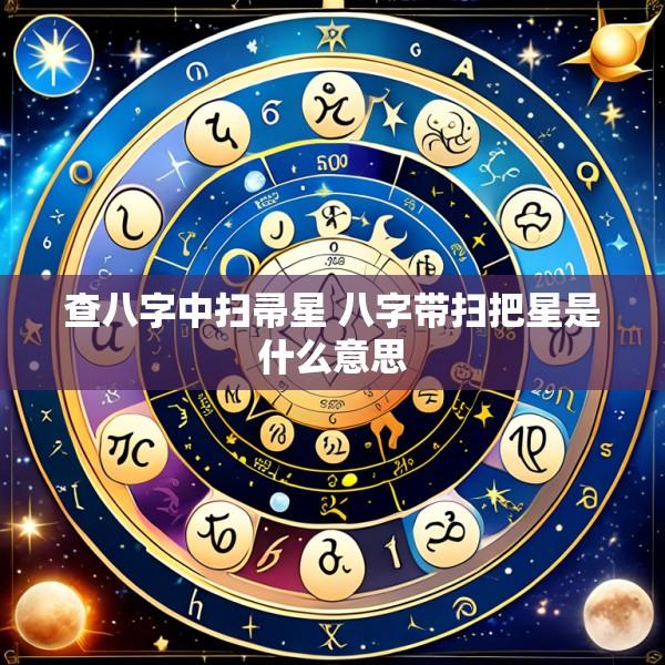 查八字中扫帚星 八字带扫把星是什么意思