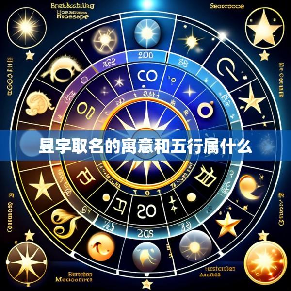 昱字取名的寓意和五行属什么
