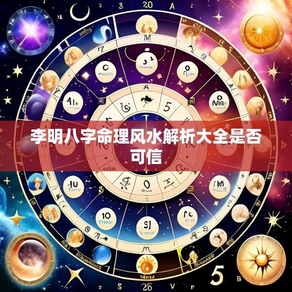 李明八字命理风水解析大全是否可信
