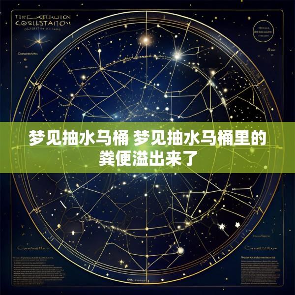 梦见抽水马桶 梦见抽水马桶里的粪便溢出来了