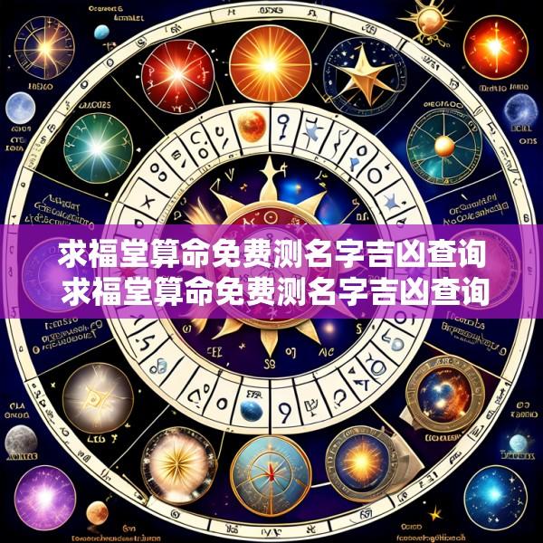求福堂算命免费测名字吉凶查询 求福堂算命免费测名字吉凶查询大全