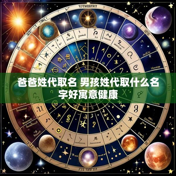 爸爸姓代取名 男孩姓代取什么名字好寓意健康