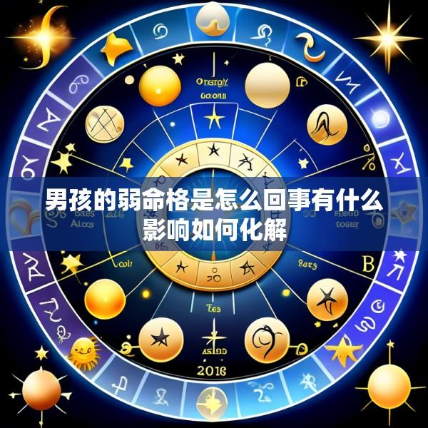 男孩的弱命格是怎么回事有什么影响如何化解