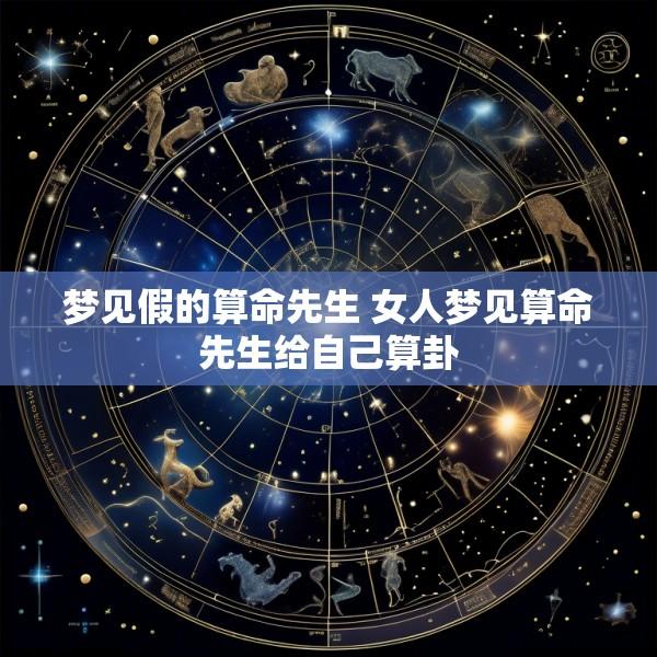 梦见假的算命先生 女人梦见算命先生给自己算卦