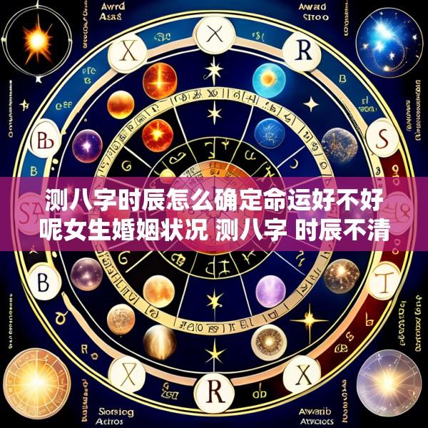 测八字时辰怎么确定命运好不好呢女生婚姻状况 测八字 时辰不清楚准确吗