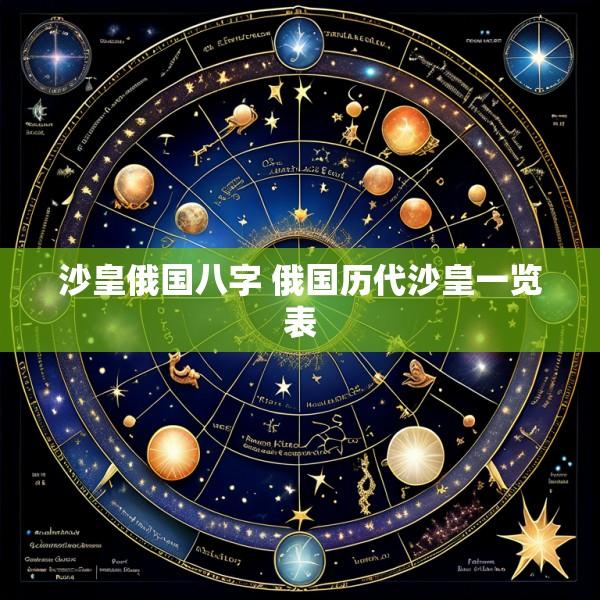 沙皇俄国八字 俄国历代沙皇一览表