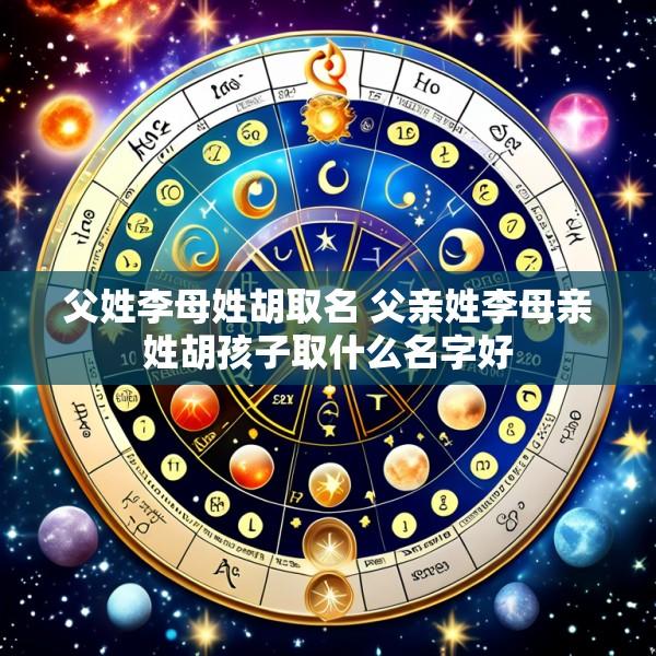 父姓李母姓胡取名 父亲姓李母亲姓胡孩子取什么名字好