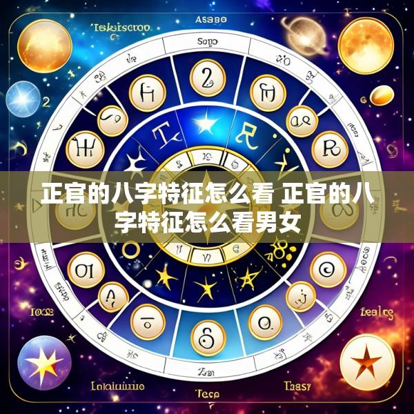 正官的八字特征怎么看 正官的八字特征怎么看男女