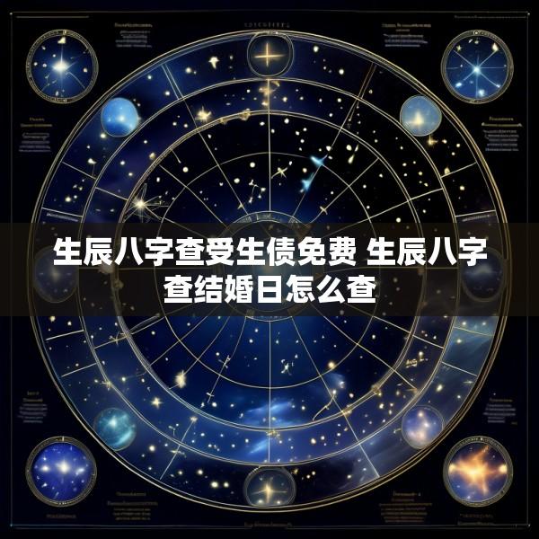 生辰八字查受生债免费 生辰八字查结婚日怎么查