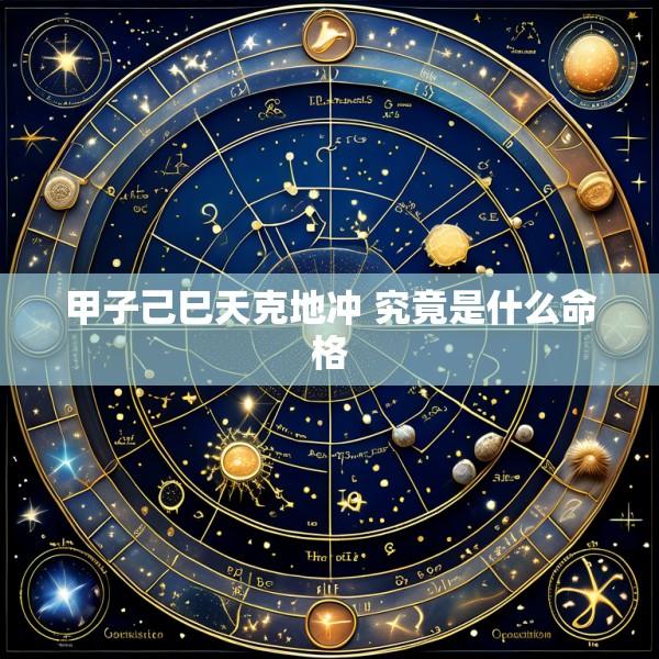 甲子己巳天克地冲 究竟是什么命格