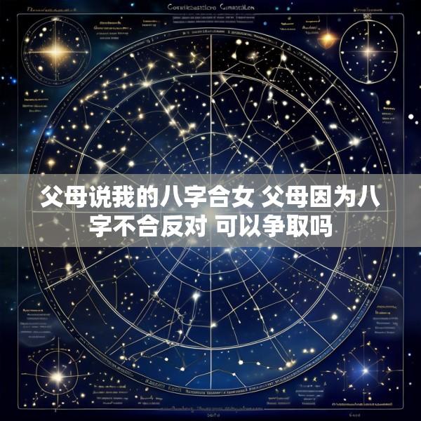父母说我的八字合女 父母因为八字不合反对 可以争取吗