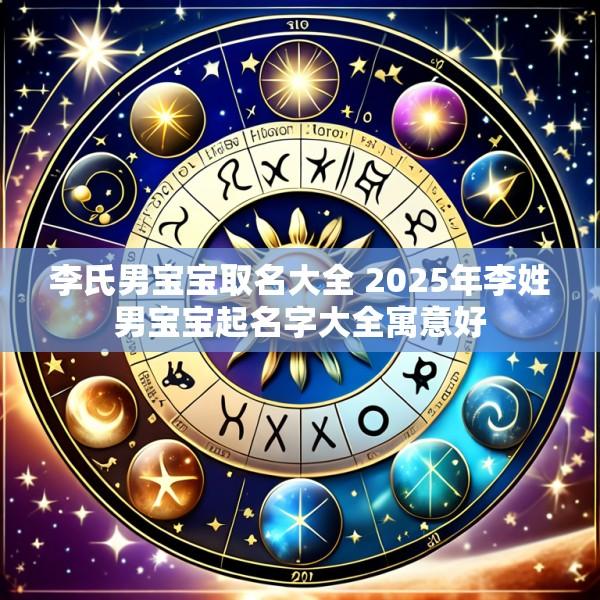 李氏男宝宝取名大全 2025年李姓男宝宝起名字大全寓意好