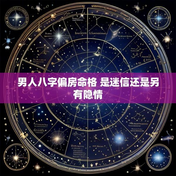 男人八字偏房命格 是迷信还是另有隐情