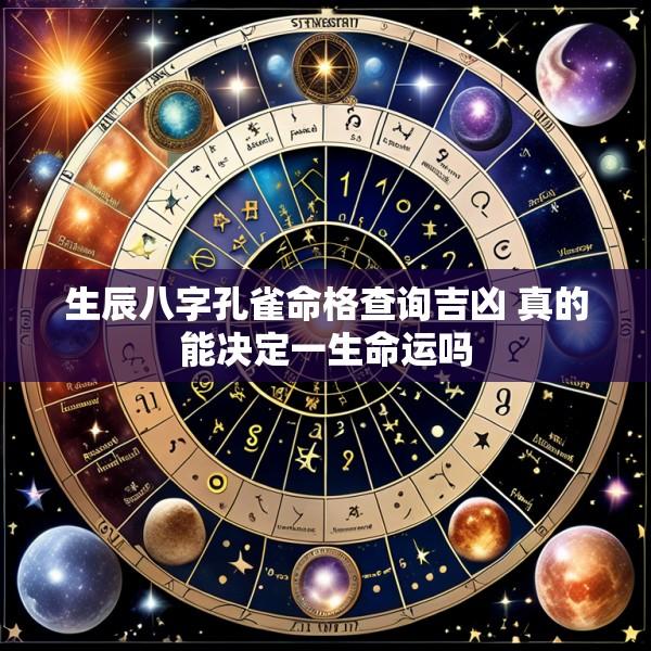 生辰八字孔雀命格查询吉凶 真的能决定一生命运吗