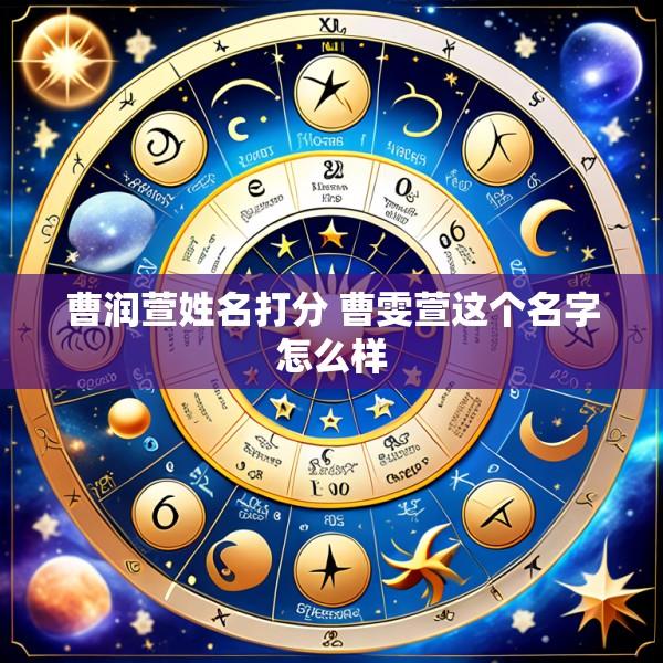 曹润萱姓名打分 曹雯萱这个名字怎么样