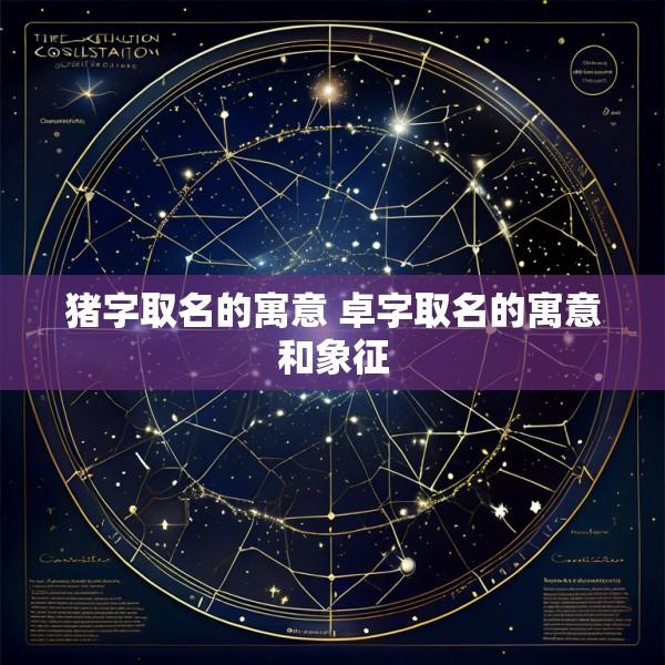 猪字取名的寓意 卓字取名的寓意和象征