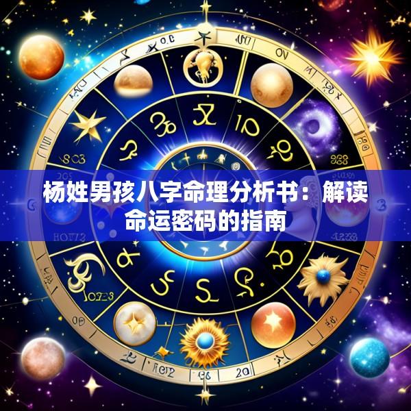 杨姓男孩八字命理分析书：解读命运密码的指南