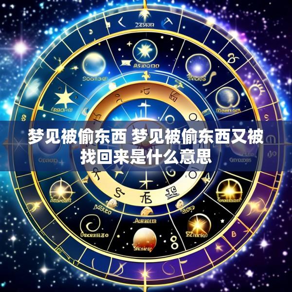 梦见被偷东西 梦见被偷东西又被找回来是什么意思