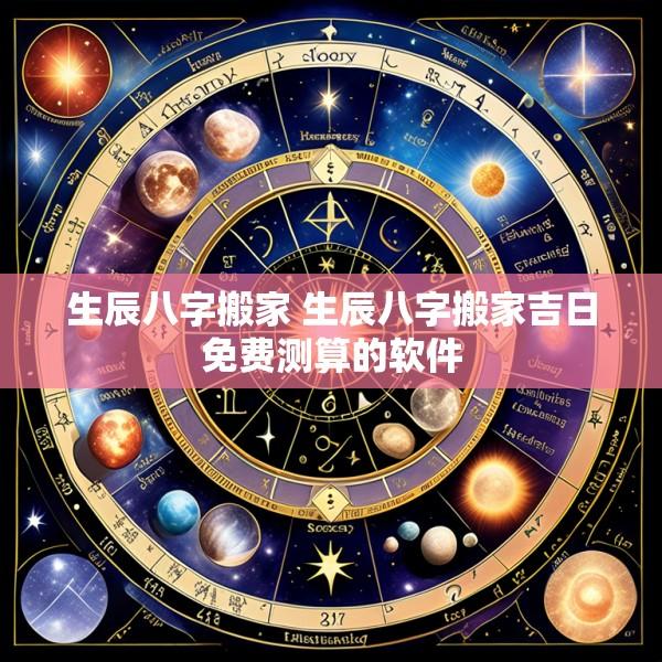 生辰八字搬家 生辰八字搬家吉日免费测算的软件