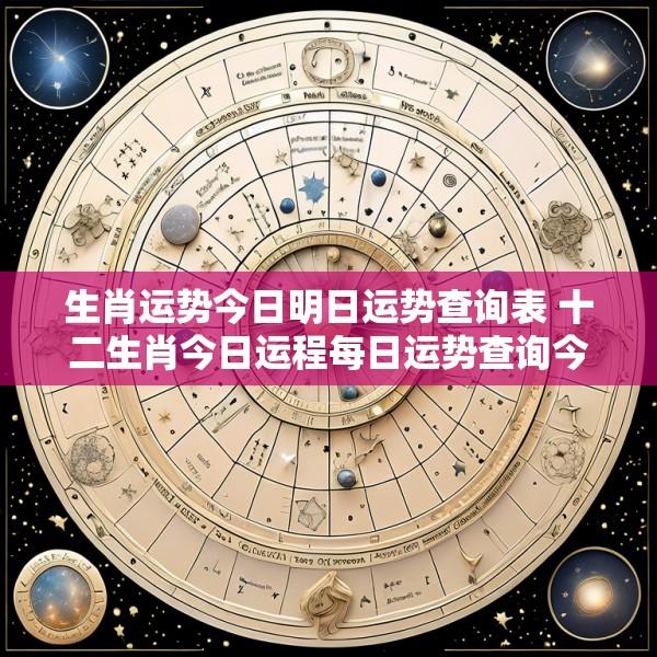 生肖运势今日明日运势查询表 十二生肖今日运程每日运势查询今日运程今日运程
