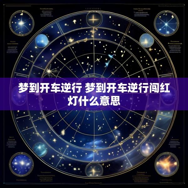 梦到开车逆行 梦到开车逆行闯红灯什么意思