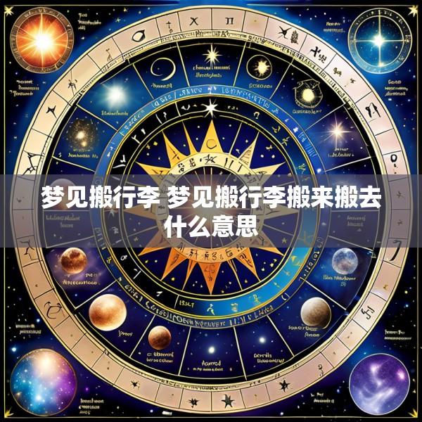 梦见搬行李 梦见搬行李搬来搬去什么意思